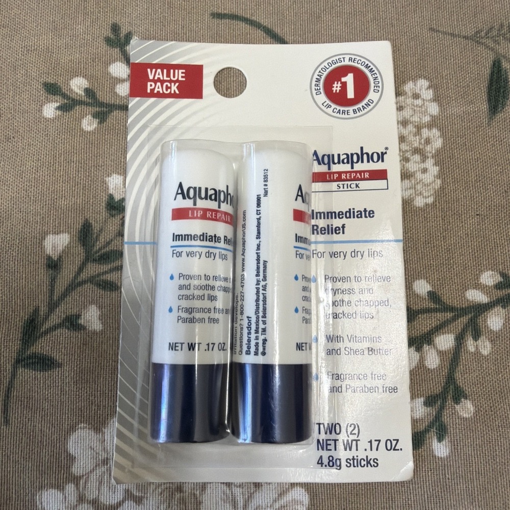 Aquaphor Lip Repair Stick 0.17oz, Pack of 2